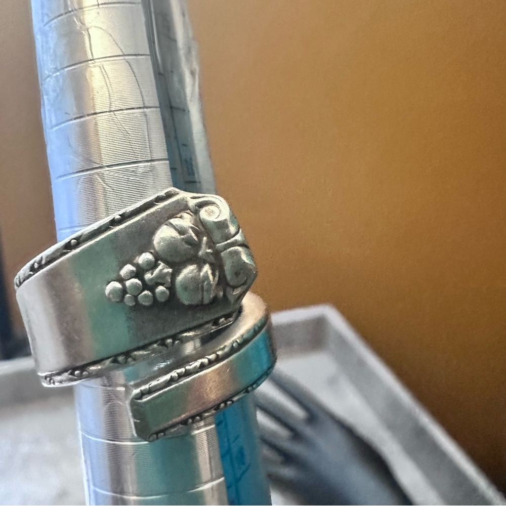Emily silver tone spoon ring - Picture 6 of 14